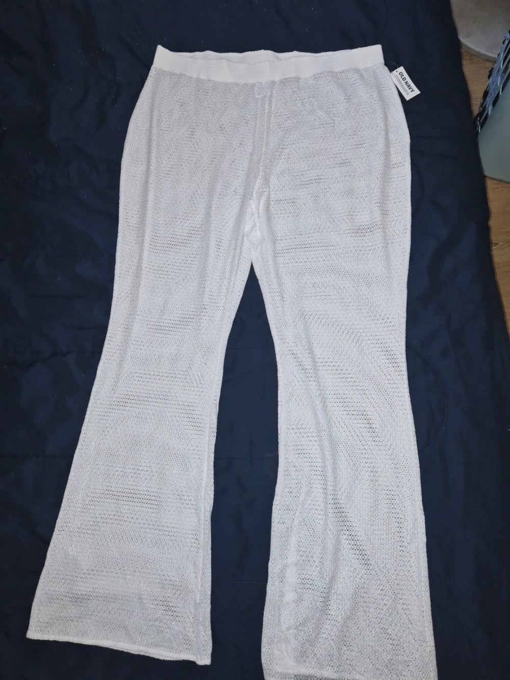 Old Navy White Crochet Swim Coverup Pants